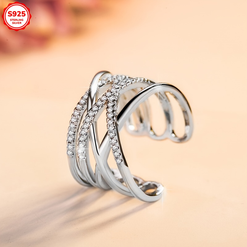 Hypoallergenic Double Layer Wire Line Open Ring, 4 Season Gift